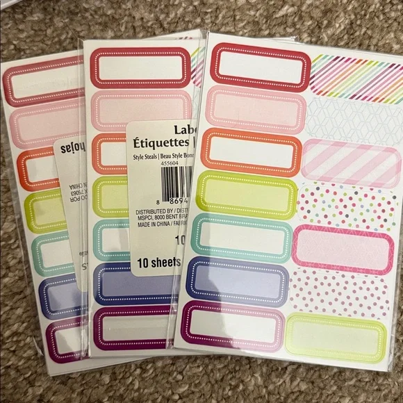 Colorful Label Sticker Set - Picture 2 of 8